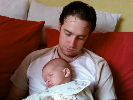 Sur son papounet
